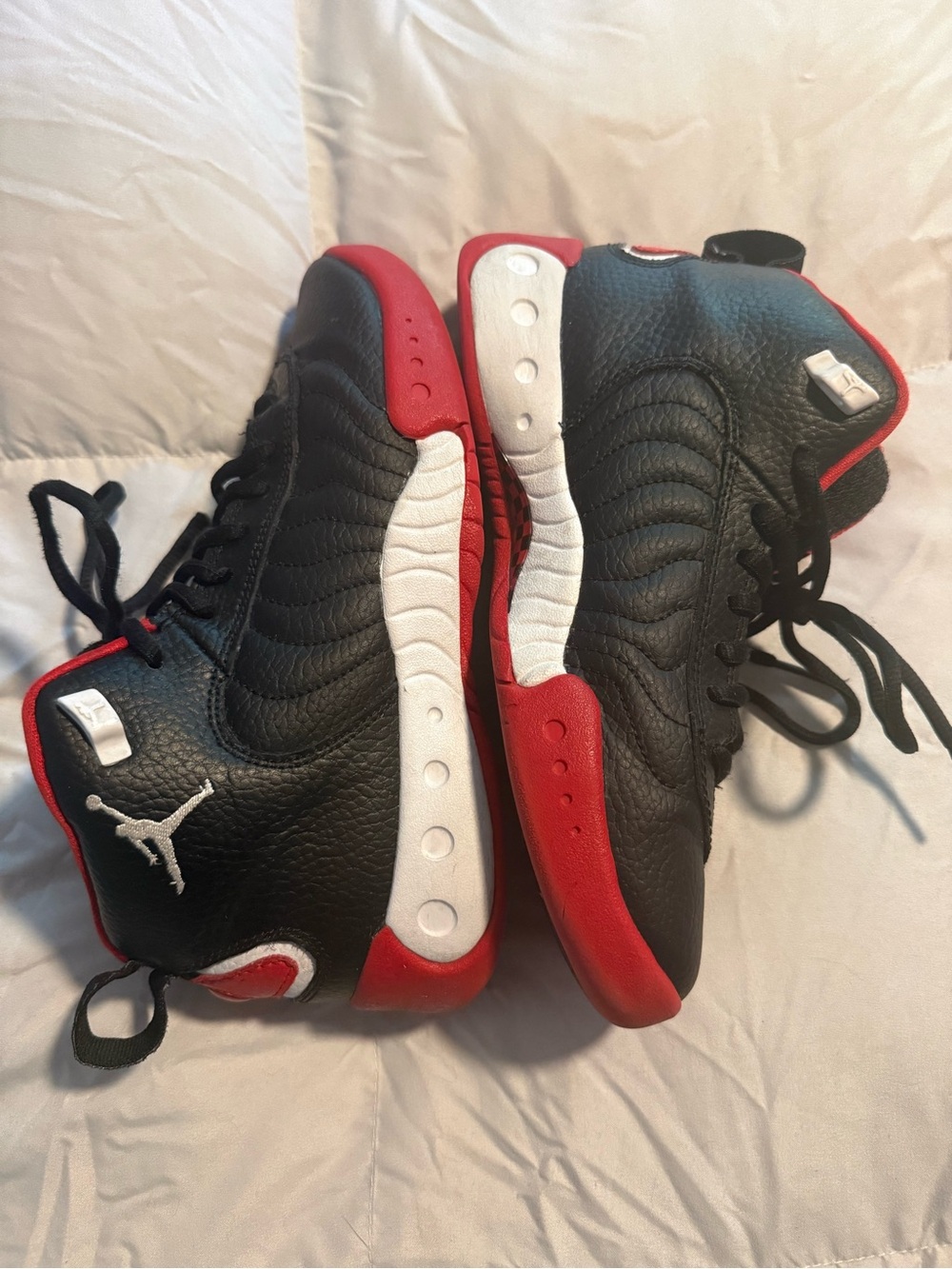 Jordan Kids' Black, Red & White High-Top Basketball Sneakers